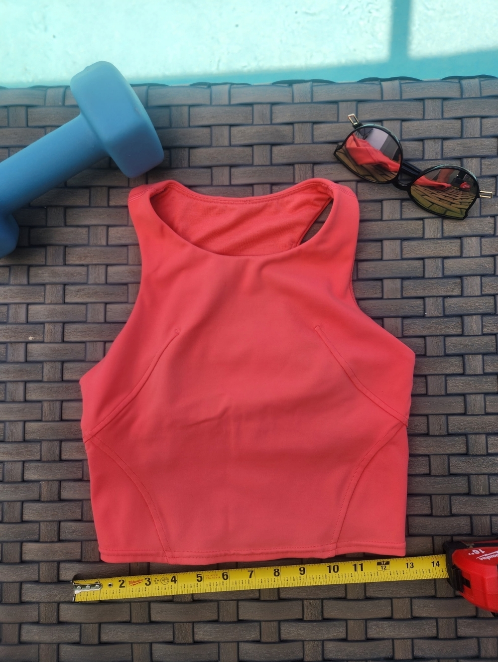 Lululemon Energy Longline Bra Size 4 Coral Medium Support Racerback Womens Gym - Picture 3 of 9